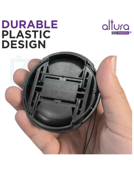 Tapa de lente Canon 58mm Altura Photo - Paquete de 2