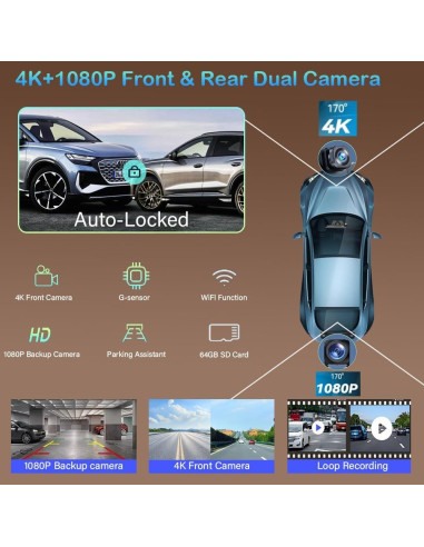 Pantalla Carplay Inalámbrica Antika 10.26" 4K con Cámara 360