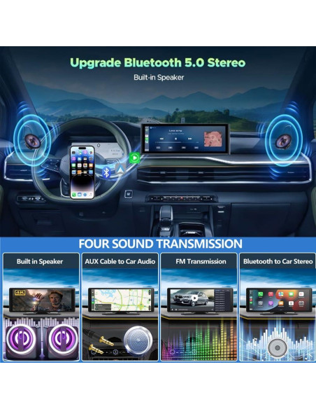 Pantalla Carplay Inalámbrica Antika 10.26" 4K con Cámara 360