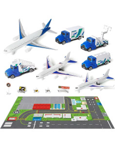 Juego de Juguetes de Aviación Madzee con Alfombrilla 69x102cm 2