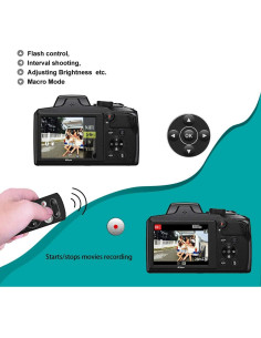 Control Remoto Inalámbrico AODELAN para Nikon COOLPIX P1000 P950 B600 A1000 Z50 Z30 Z fc 2