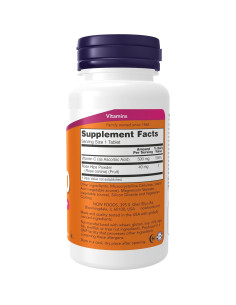 Vitamina C-500 NOW Foods con Escaramujo - 100 Tabletas Antioxidantes 2