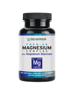 Suplemento de Magnesio Glicinato Trio Nutrition 420 mg 90 Cápsulas