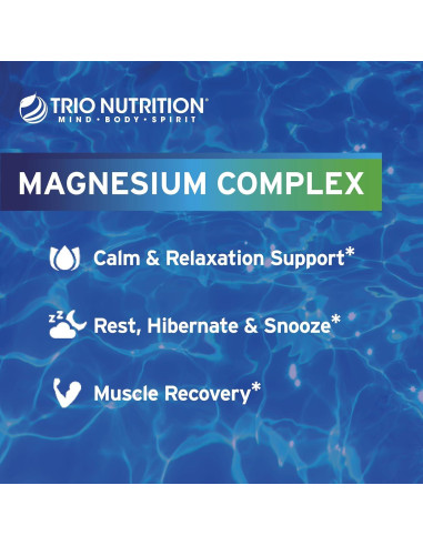 Suplemento de Magnesio Glicinato Trio Nutrition 420 mg 90 Cápsulas
