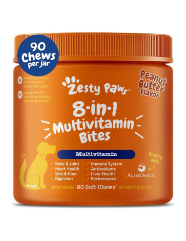 Golosinas Multivitamínicas Zesty Paws para Perros 90ct