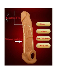 Extensor de Manga Realista HITaka 22.1 cm Marrón Suave 2