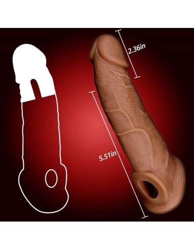 Extensor de Manga Realista HITaka 22.1 cm Marrón Suave