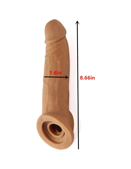 Extensor de Manga Realista HITaka 22.1 cm Marrón Suave