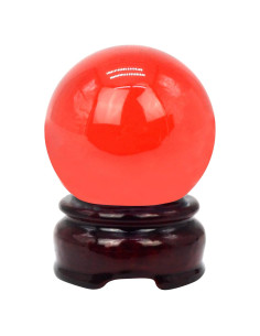 Bola de Cristal Feng Shui 50mm Roja Decorativa