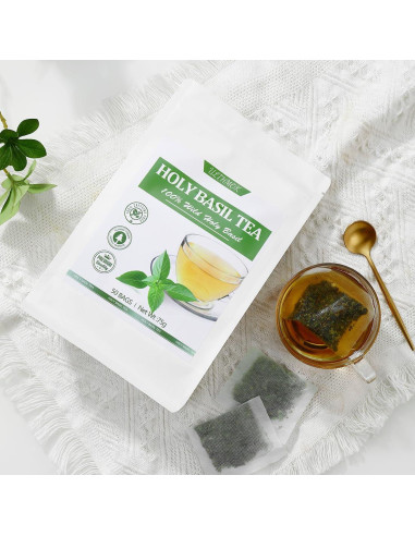 Té de Albahaca Sagrada YILINSHA 50 Bolsitas 100% Natural