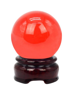 Bola de Cristal Feng Shui 50mm Roja Decorativa 2