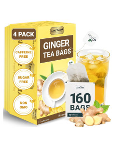 Té de Jengibre LeafLea 160 Bolsitas - Sin Cafeína, Vegano