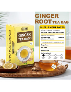 Té de Jengibre LeafLea 160 Bolsitas - Sin Cafeína, Vegano 2