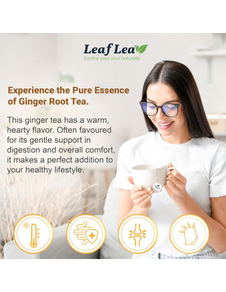 Té de Jengibre LeafLea 160 Bolsitas - Sin Cafeína, Vegano