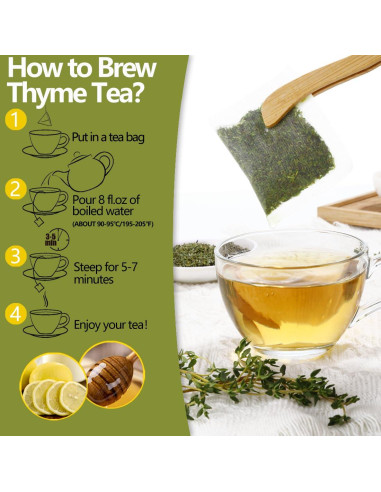 Bolsitas de Té de Tomillo Premium YILINSHA 100 Cuentas