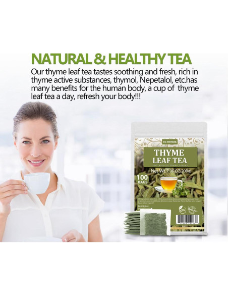 Bolsitas de Té de Tomillo Premium YILINSHA 100 Cuentas