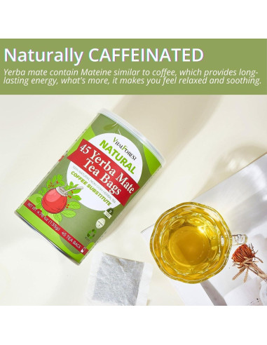 45 Bolsitas de Té de Yerba Mate VitalForest Argentina Ecológico