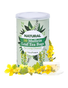 50 Bolsitas de Té de Mullein VitalForest - Detox Pulmones