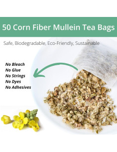 50 Bolsitas de Té de Mullein VitalForest - Detox Pulmones 2