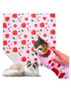 Envoltura de Aseo para Gatos Uotey 80 x 80 cm - Cortar Uñas y Medicamentos