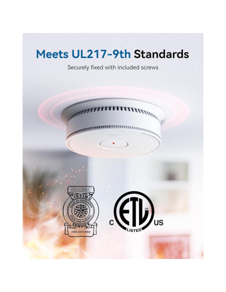 Detector de Humo y Monóxido SITERWELL GS886-H02 Paquete de 4