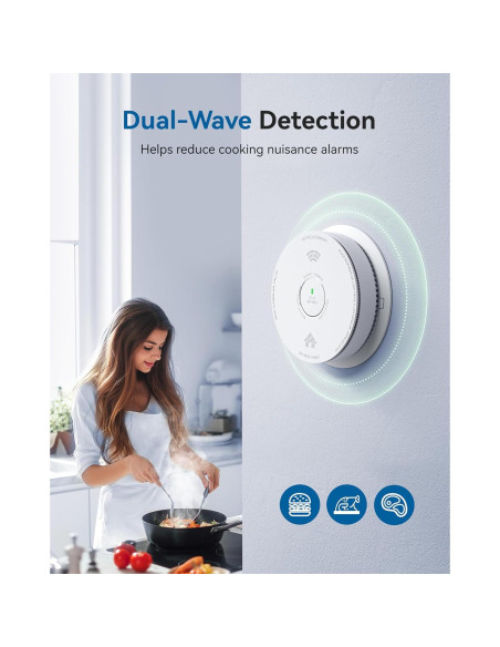 Detector de Humo y Monóxido SITERWELL GS886-H02 Paquete de 4