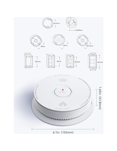 Detector de Humo y Monóxido SITERWELL GS886-H02 Paquete de 4