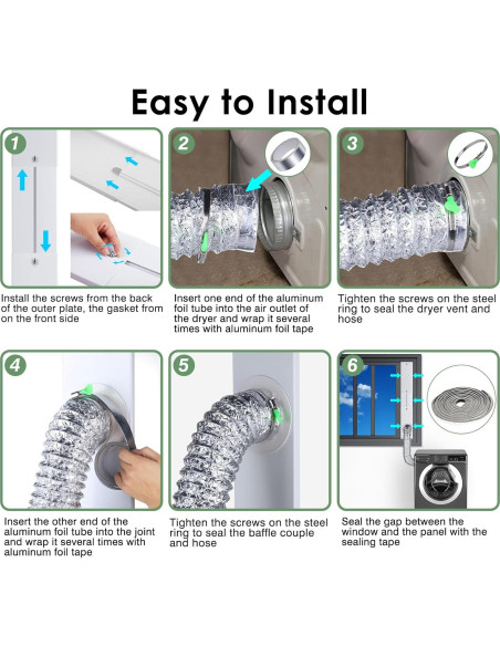 Kit de Ventilación para Secadora Linstock 4" x 3.05m
