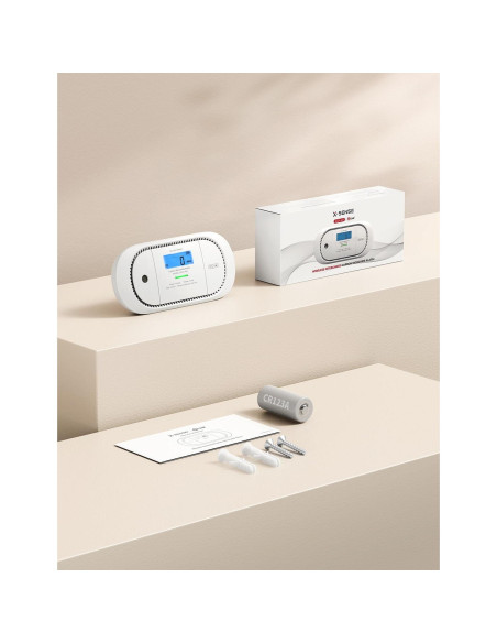 Detector de Monóxido de Carbono Inalámbrico X-Sense XC01-WR, Paquete de 2