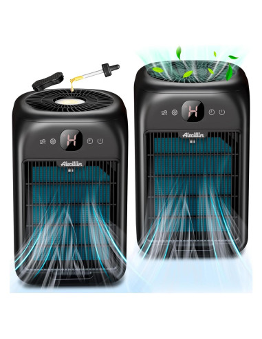 Paquete de 2 Purificadores de Aire Aircillin AP1501 HEPA 84.3 m