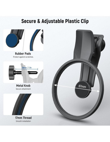 Filtro de Difusión Negra 1/4 NEEWER 67mm para Smartphone