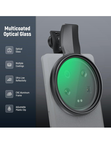 Filtro de Difusión Negra 1/4 NEEWER 67mm para Smartphone