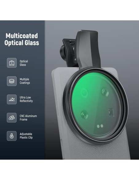 Filtro de Difusión Negra 1/4 NEEWER 67mm para Smartphone