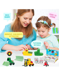 Kit de Arcilla Secada al Aire LOUFOR 12 Cajas Creativas 2