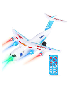 Avión Control Remoto ELEOPTION con Luces y Música 24x12 cm