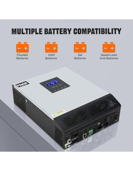 Inversor Solar PowMr 2400W 24VDC a 110V/120VAC Onda Pura