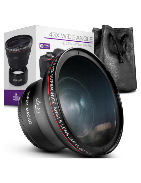 Lente Gran Angular 55MM HD Altura Photo 0.43X con Macro