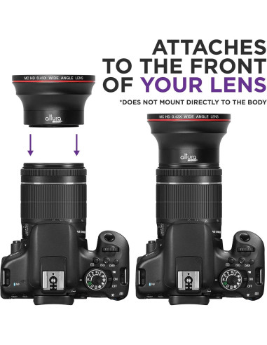 Lente Gran Angular 55MM HD Altura Photo 0.43X con Macro