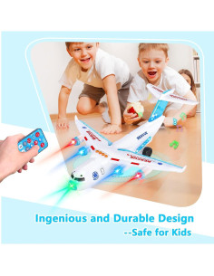 Avión Control Remoto ELEOPTION con Luces y Música 24x12 cm 2