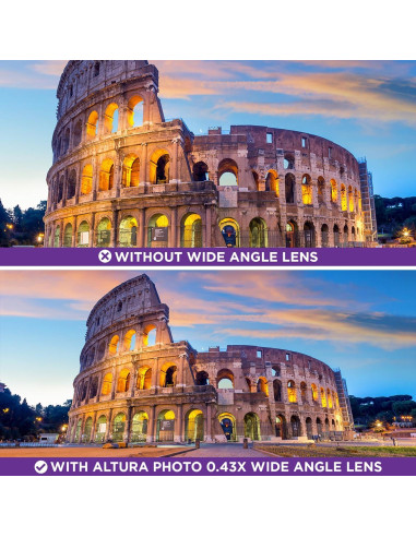 Lente Gran Angular 58MM HD 0.43X Altura Photo con Macro