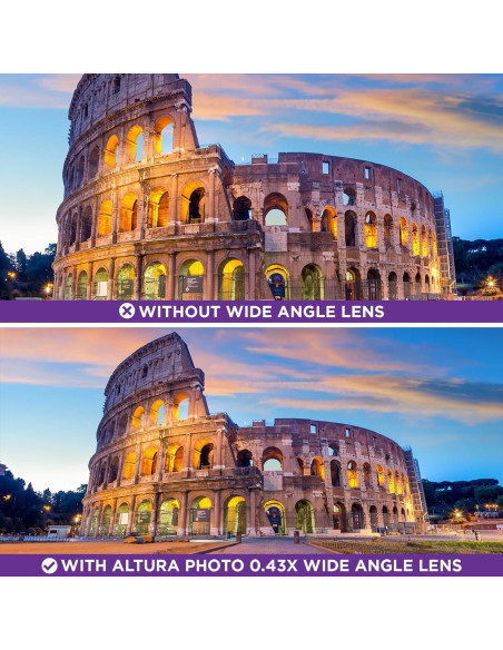 Lente Gran Angular 58MM HD 0.43X Altura Photo con Macro