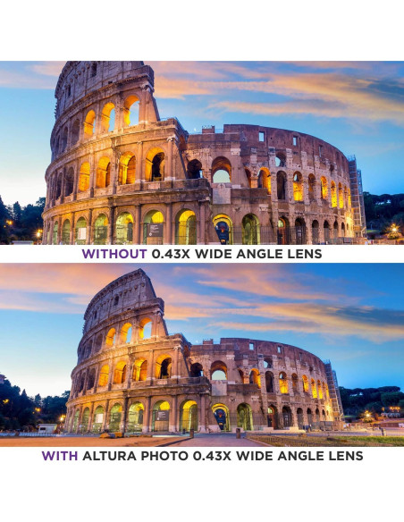 Lente Gran Angular 55MM HD Altura Photo 0.43X con Macro