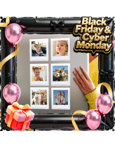 Paquete de 30 Marcos Magnéticos WOGOAZN para Fotos SQ 7.4x8.6 cm 2