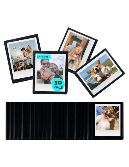 WOGOZAN 30 Marcos Magnéticos para Fotos 8.6x10.9 cm Negros