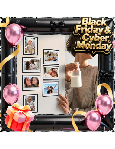 WOGOZAN 30 Marcos Magnéticos para Fotos 8.6x10.9 cm Negros