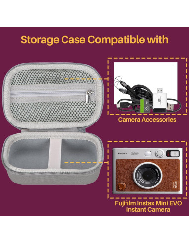 Funda de Almacenamiento Lebakort para Cámara Fujifilm Instax Mini EVO