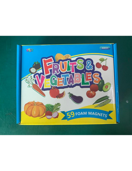 SpriteGru 59 Piezas Imán Frutas y Verduras para Niños