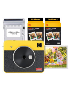 Cámara Digital Instantánea Kodak Mini Shot 3 Retro Amarillo 4PASS