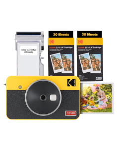 Cámara Instantánea KODAK Mini Shot 2 Retro Amarillo + 68 Hojas