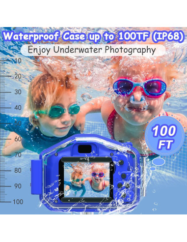 Cámara Impermeable DEKER E1 para Niños 1080P Azul Oscuro
